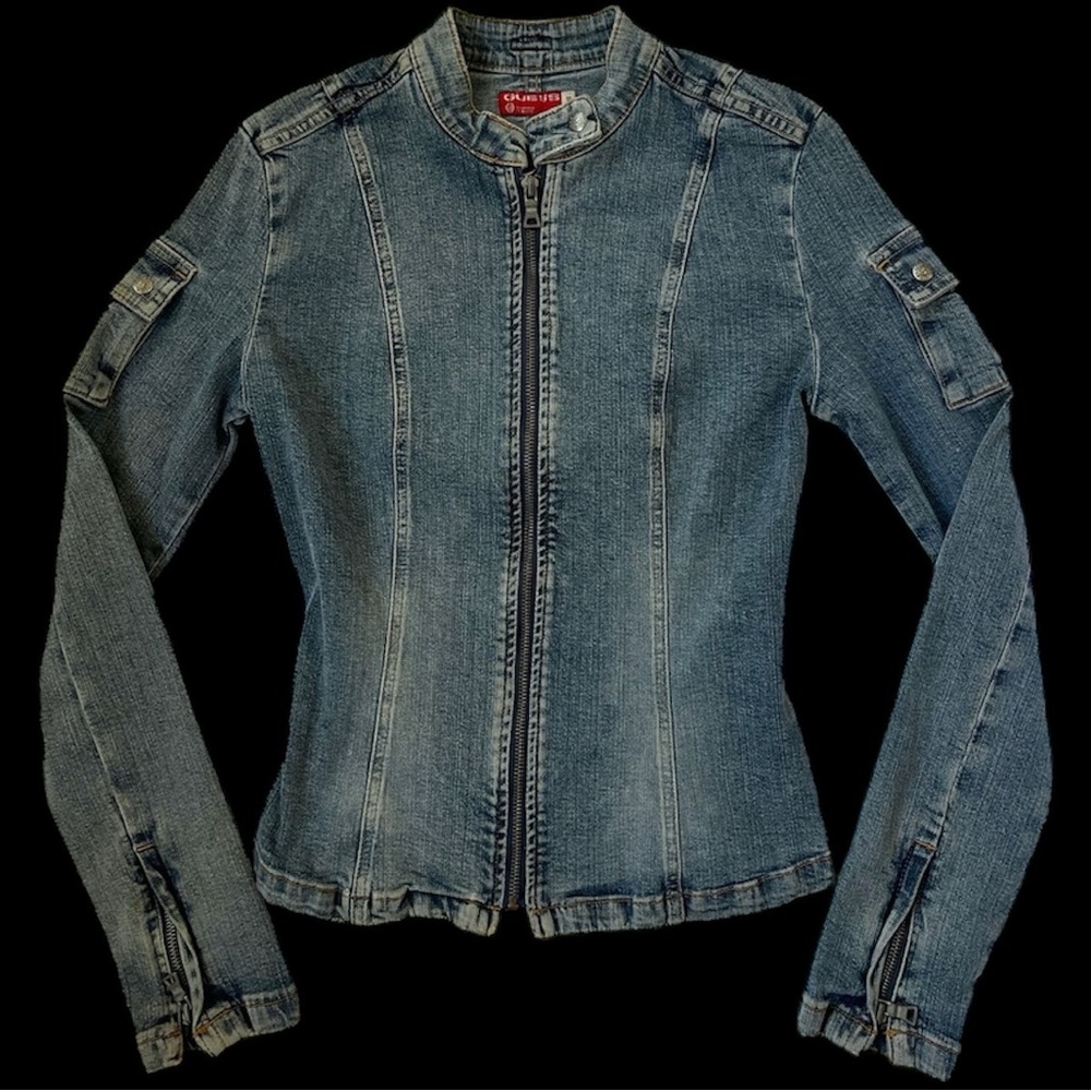 GUESS vintage zip up denim zip up